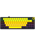 Безжична механична геймърска клавиатура Lorgar KBP70MW, 65% Mechanical Gaming Keyboard Pro, Black/yellow, EN layout - LRG-KBP70MW-YL-US