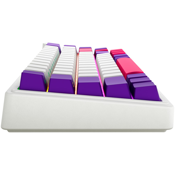 Безжична механична геймърска клавиатура Lorgar KBP70MW, 65% Mechanical Gaming Keyboard Pro, White, EN layout - LRG-KBP70MW-WH-US