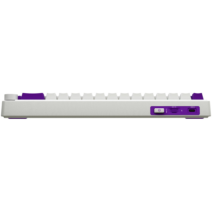 Безжична механична геймърска клавиатура Lorgar KBP70MW, 65% Mechanical Gaming Keyboard Pro, White, EN layout - LRG-KBP70MW-WH-US