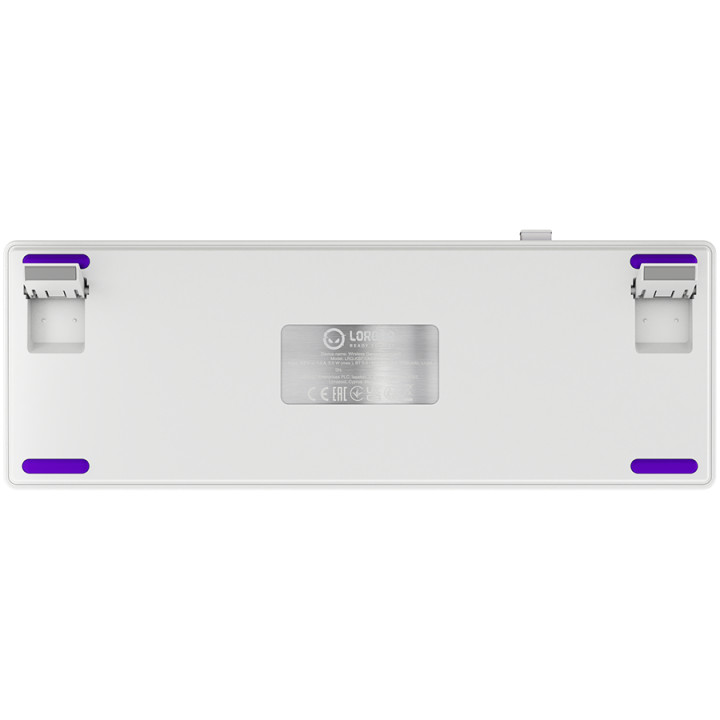 Безжична механична геймърска клавиатура Lorgar KBP70MW, 65% Mechanical Gaming Keyboard Pro, White, EN layout - LRG-KBP70MW-WH-US