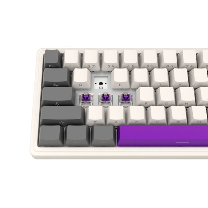 Безжична механична геймърска клавиатура Lorgar KBP70MW, 65% Mechanical Gaming Keyboard Pro, Beige, EN layout - LRG-KBP70MW-RT-US