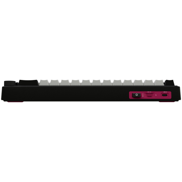 Безжична механична геймърска клавиатура Lorgar KBP70MW, 65% Mechanical Gaming Keyboard Pro, Black/red, EN layout - LRG-KBP70MW-BK-US