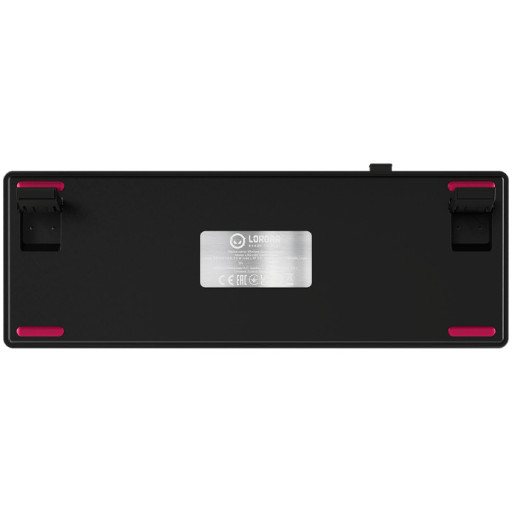 Безжична механична геймърска клавиатура Lorgar KBP70MW, 65% Mechanical Gaming Keyboard Pro, Black/red, EN layout - LRG-KBP70MW-BK-US
