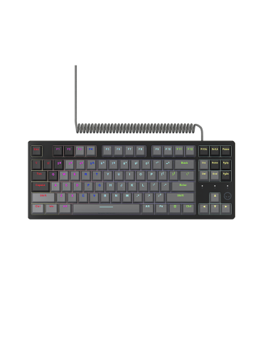 Геймърска механична клавиатура Lorgar Azar 514TKL, RGB, black, EN layout - LRG-GK514TKL-BK-US