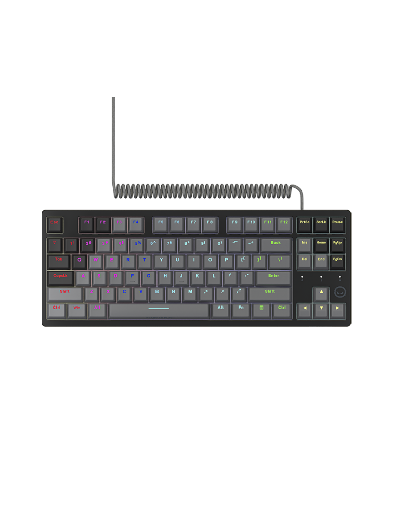 Геймърска механична клавиатура Lorgar Azar 514TKL, RGB, black, EN layout - LRG-GK514TKL-BK-US