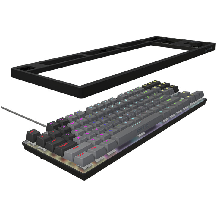 Геймърска механична клавиатура Lorgar Azar 514TKL, RGB, black, EN layout - LRG-GK514TKL-BK-US