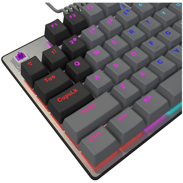 Геймърска механична клавиатура Lorgar Azar 514TKL, RGB, black, EN layout - LRG-GK514TKL-BK-US