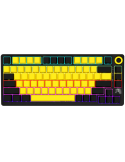 Безжична механична геймърска клавиатура Lorgar KBP7075W, 75% Mechanical Gaming Keyboard Pro, Black/yellow, EN layout - LRG-KBP7075W-YL-US