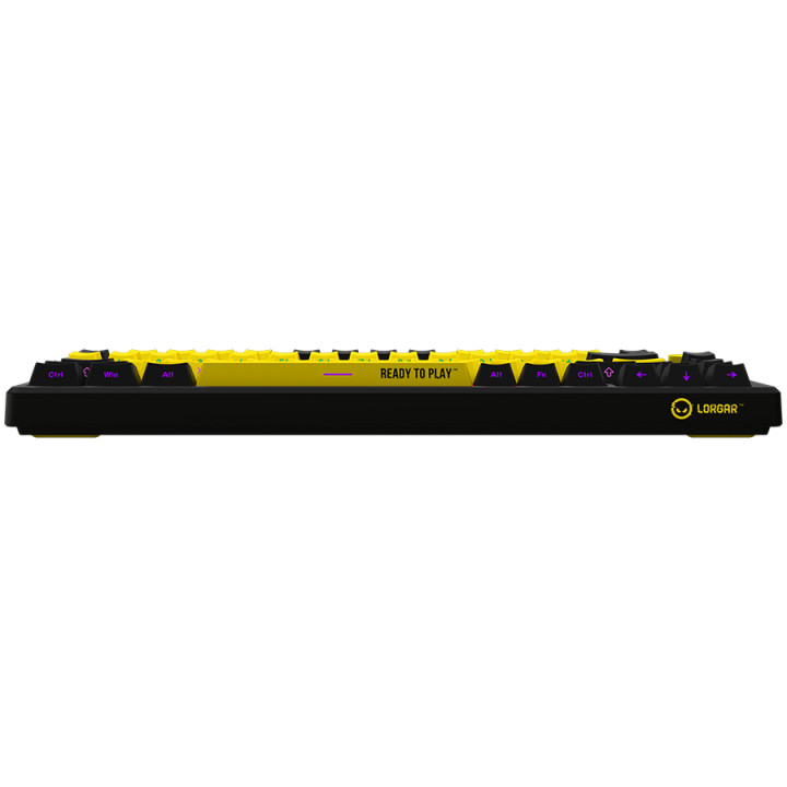 Безжична механична геймърска клавиатура Lorgar KBP7075W, 75% Mechanical Gaming Keyboard Pro, Black/yellow, EN layout - LRG-KBP7075W-YL-US