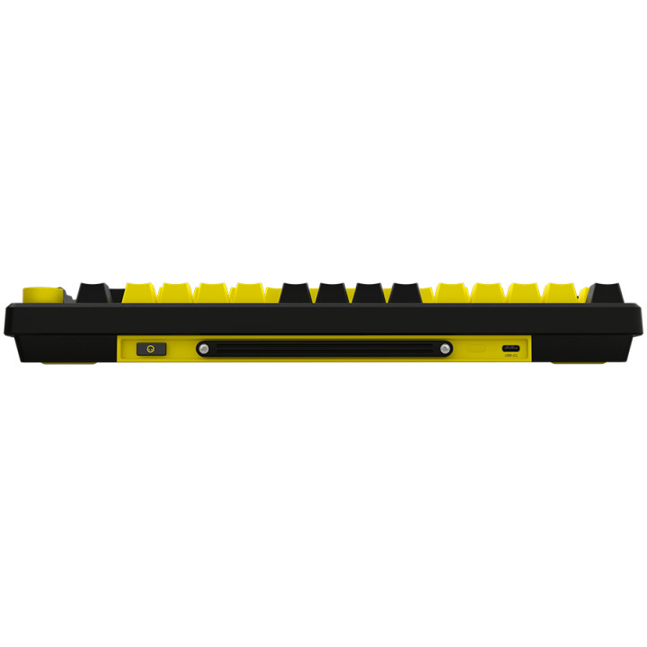 Безжична механична геймърска клавиатура Lorgar KBP7075W, 75% Mechanical Gaming Keyboard Pro, Black/yellow, EN layout - LRG-KBP7075W-YL-US