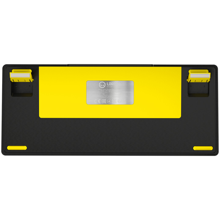 Безжична механична геймърска клавиатура Lorgar KBP7075W, 75% Mechanical Gaming Keyboard Pro, Black/yellow, EN layout - LRG-KBP7075W-YL-US