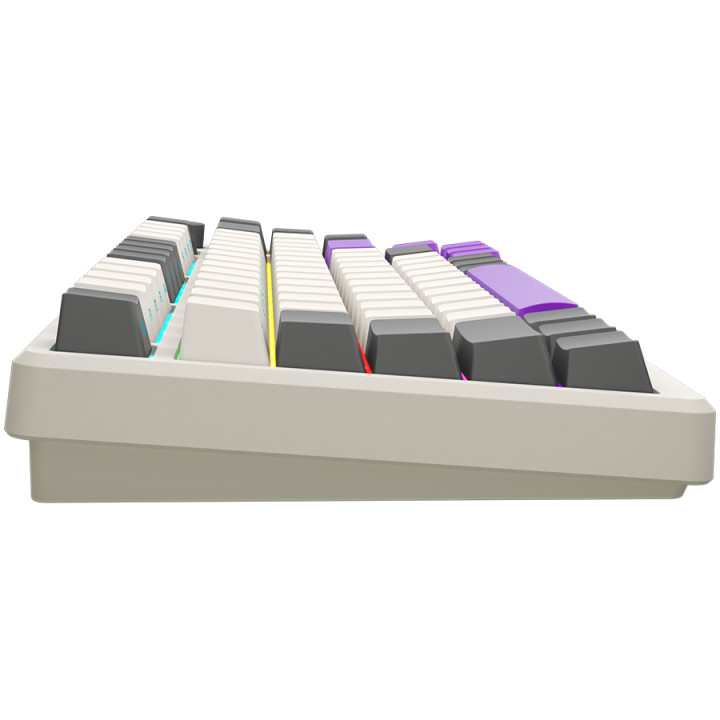 Безжична механична геймърска клавиатура Lorgar KBP7075W, 75% Mechanical Gaming Keyboard Pro, Beige, EN layout - LRG-KBP7075W-RT-US