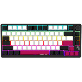 Безжична механична геймърска клавиатура Lorgar KBP7075W, 75% Mechanical Gaming Keyboard Pro, Black/red, EN layout - LRG-KBP7075W-BK-US