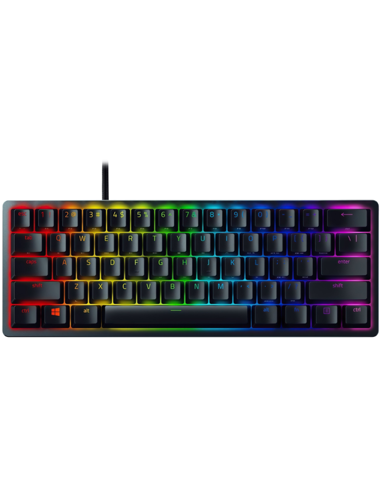 Геймърска механична клавиатура Razer Huntsman Mini - Clicky Optical (Purple Switch), US, Black - RZ03-03390100-R3M1