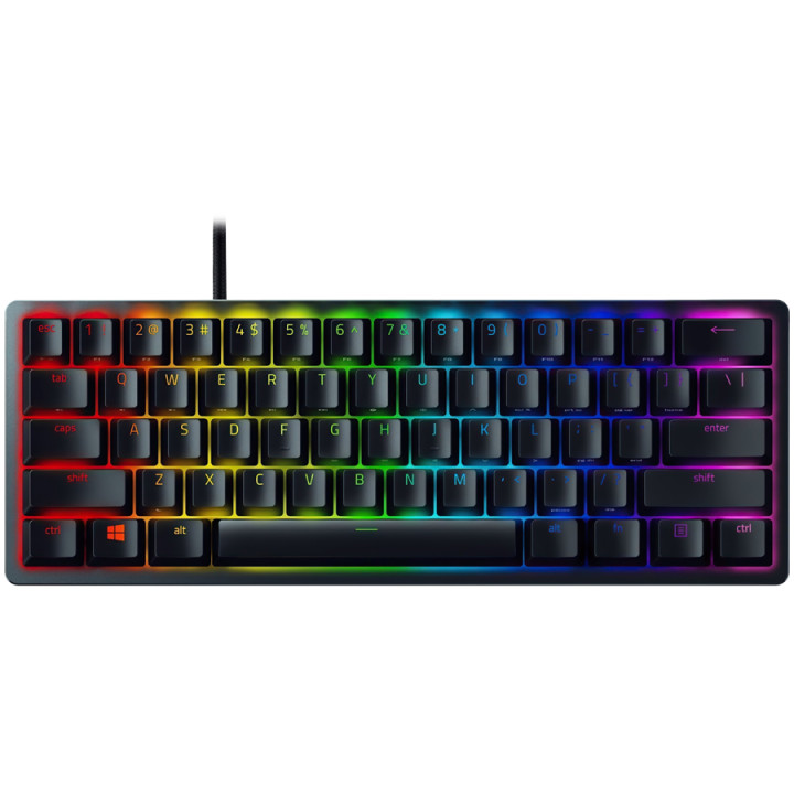 Геймърска механична клавиатура Razer Huntsman Mini - Clicky Optical (Purple Switch), US, Black - RZ03-03390100-R3M1