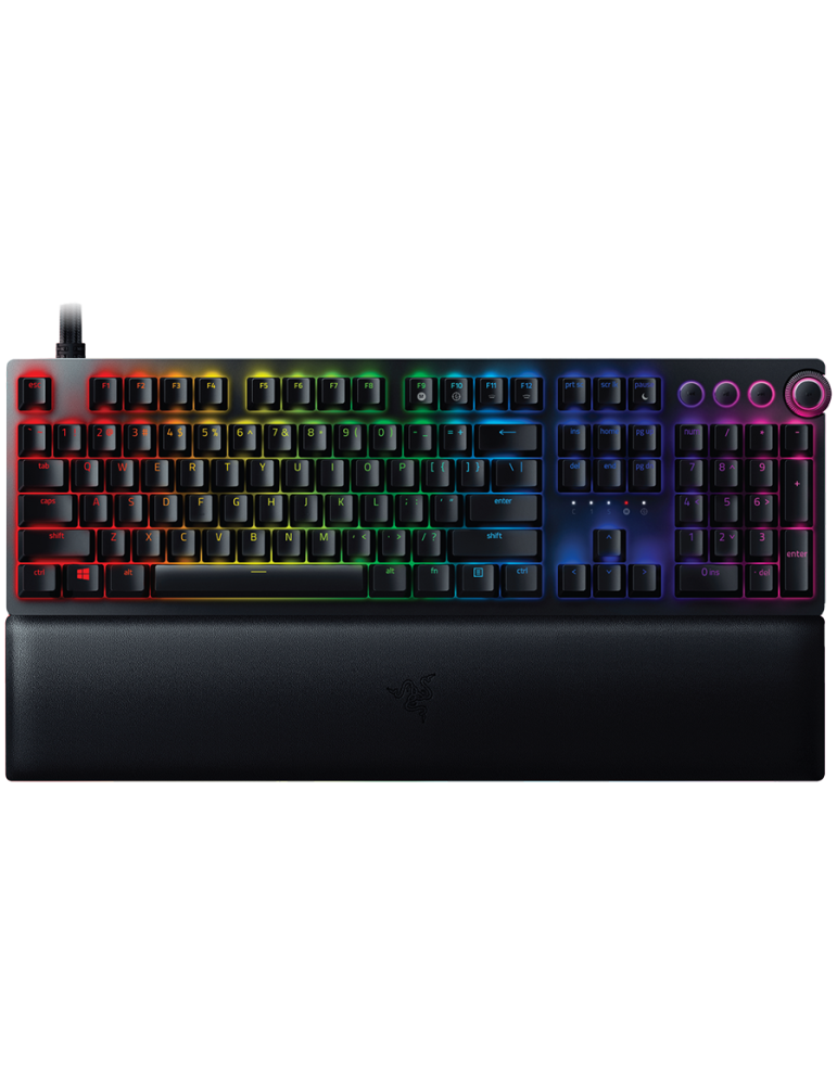 Геймърска механична клавиатура Razer Huntsman V2, Optical Gaming Keyboard with Near-zero Input Latency (Clicky Optical Switch), US - RZ03-03930300-R3M1