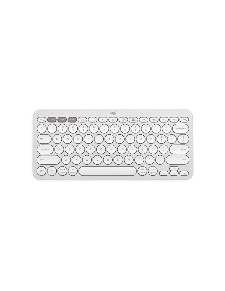 Bluetooth клавиатура Logitech Pebble Keys 2 K380s, TONAL WHITE, US INT'L, BT, INTNL-973, UNIVERSAL - 920-011852