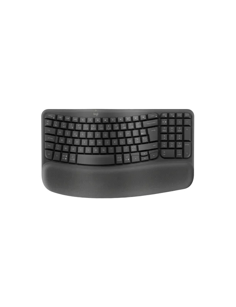 Bluetooth ергономична клавиатура Logitech Wave Keys, GRAPHITE, US INT`L, 2.4GHZ/BT, INTNL-973, UNIVERSAL - 920-012304