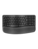 Bluetooth ергономична клавиатура Logitech Wave Keys, GRAPHITE, US INT`L, 2.4GHZ/BT, INTNL-973, UNIVERSAL - 920-012304