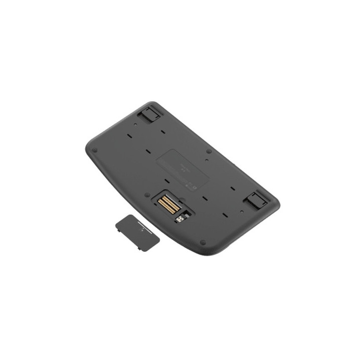 Bluetooth ергономична клавиатура Logitech Wave Keys, GRAPHITE, US INT`L, 2.4GHZ/BT, INTNL-973, UNIVERSAL - 920-012304