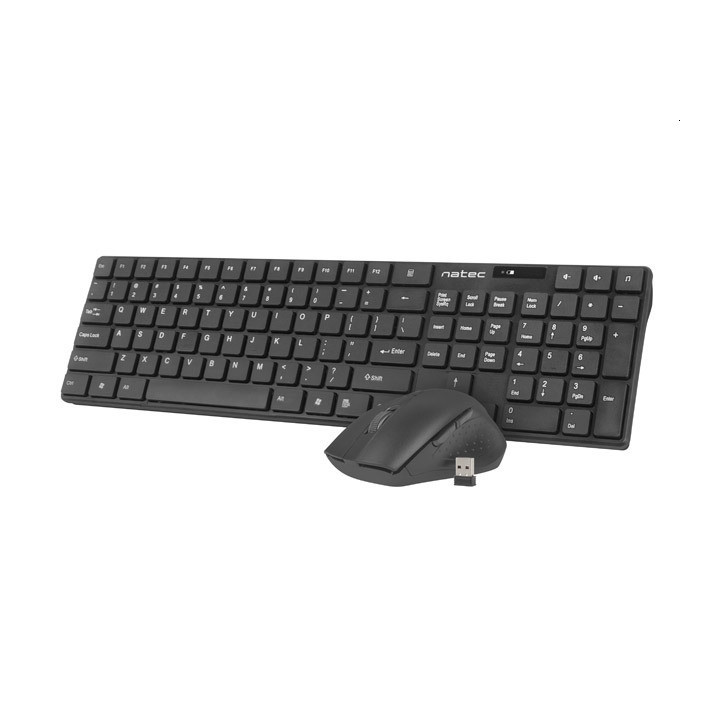Безжичен комплект клавиатура и мишка Natec, Wireless, US Layout - NZB-1440