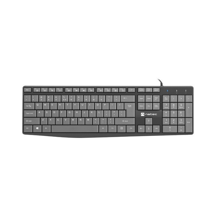Клавиатура Natec Nautilus SLIM, Black-Grey, US layout - NKL-1507