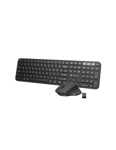 Bluetooth комплект клавиатура и мишка Natec Octopus, US Layout, Wireless Bluetooth   2.4 GHz, USB - NKL-1998