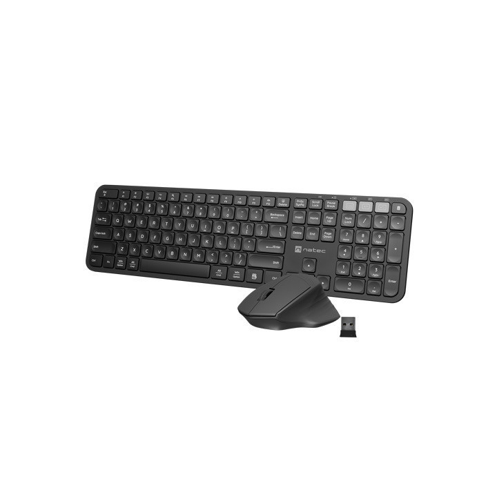 Bluetooth комплект клавиатура и мишка Natec Octopus, US Layout, Wireless Bluetooth   2.4 GHz, USB - NKL-1998
