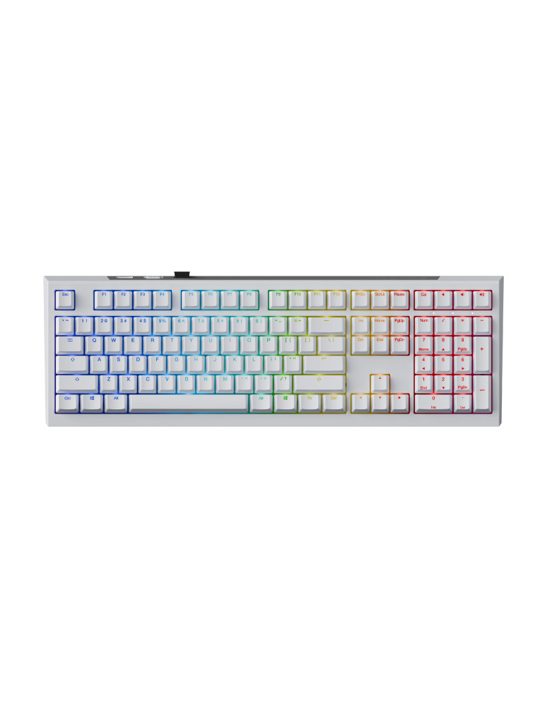 Професионална геймърска механична клавиатура Ducky One X Wireless White - Ducky AI Switches [Linear], Bluetooth, 2.4 - DKON2408AST3-DAUSPDOECL2WW1