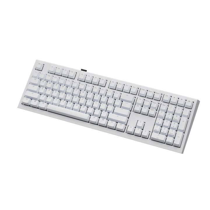 Професионална геймърска механична клавиатура Ducky One X Wireless White - Ducky AI Switches [Linear], Bluetooth, 2.4 - DKON2408AST3-DAUSPDOECL2WW1