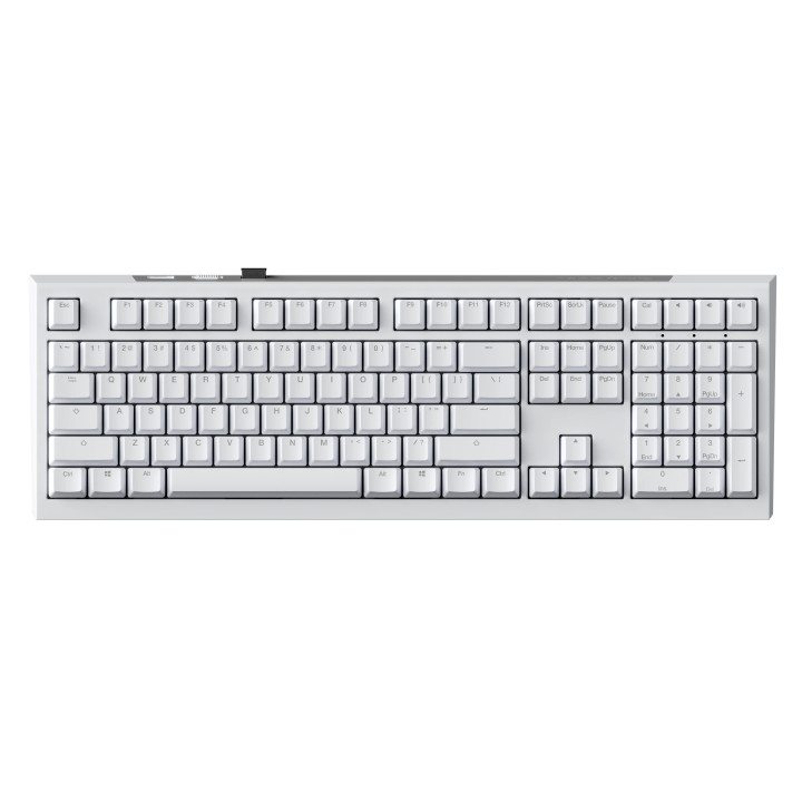 Професионална геймърска механична клавиатура Ducky One X Wireless White - Ducky AI Switches [Linear], Bluetooth, 2.4 - DKON2408AST3-DAUSPDOECL2WW1