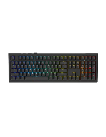 Професионална геймърска механична клавиатура Ducky One X Wireless Black - Ducky AI Switches [Linear], Bluetooth, 2.4 - DKON2408AST3-DAUSPDOECL1AS1