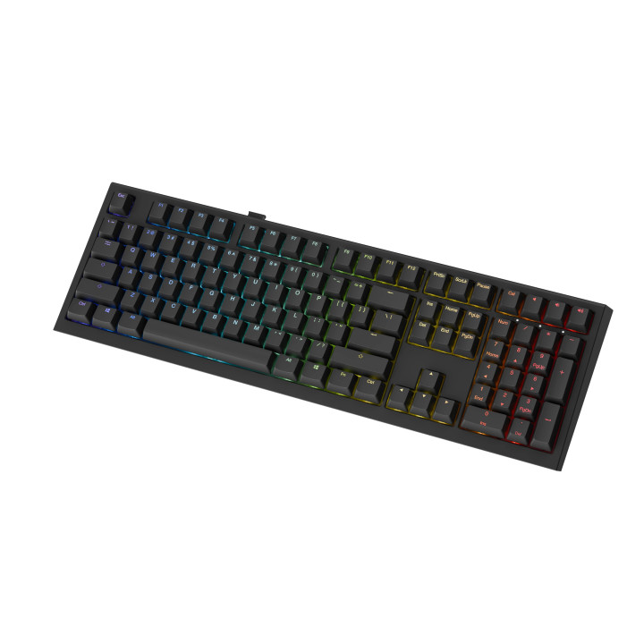 Професионална геймърска механична клавиатура Ducky One X Wireless Black - Ducky AI Switches [Linear], Bluetooth, 2.4 - DKON2408AST3-DAUSPDOECL1AS1