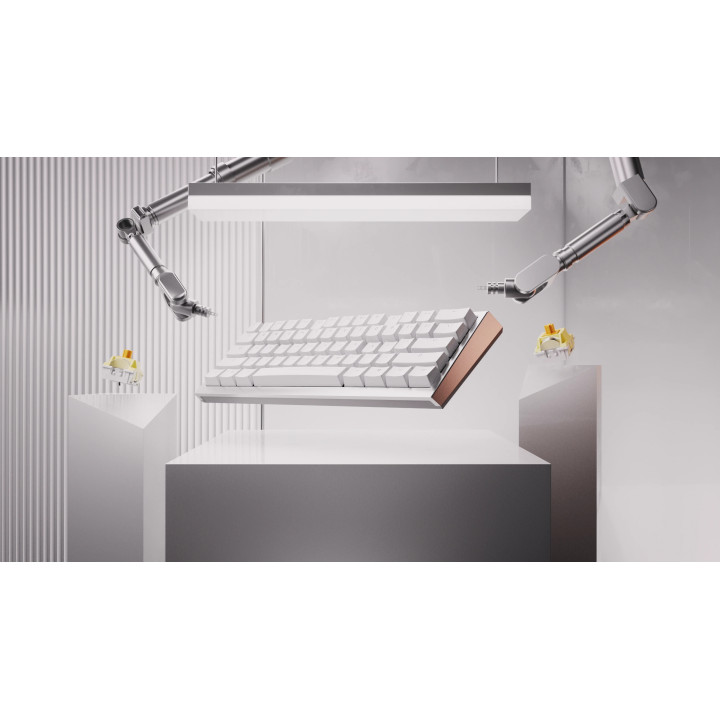 Професионална геймърска механична клавиатура Ducky One X Wireless Black - Ducky AI Switches [Linear], Bluetooth, 2.4 - DKON2408AST3-DAUSPDOECL1AS1