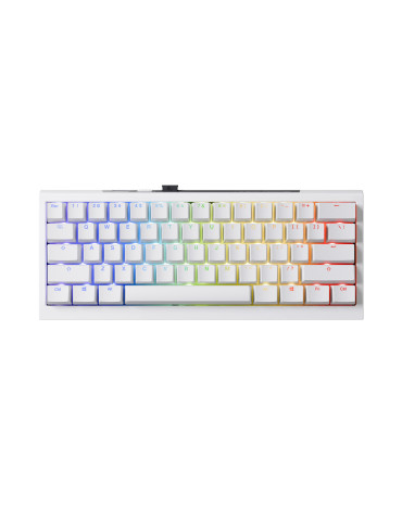 Професионална геймърска механична клавиатура Ducky One X Mini Wireless White - Ducky AI Switches [Linear], Bluetooth - DKON2461AST3-DAUSPDOECL2WW1