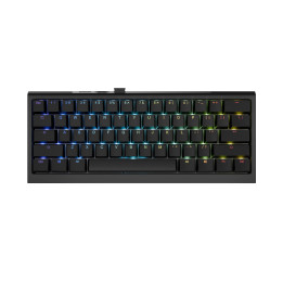 Професионална геймърска механична клавиатура Ducky One X Mini Wireless Black - Ducky AI Switches [Linear], Bluetooth - DKON2461AST3-DAUSPDOECL1AS1