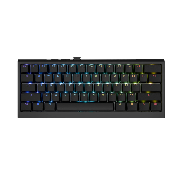 Професионална геймърска механична клавиатура Ducky One X Mini Wireless Black - Ducky AI Switches [Linear], Bluetooth - DKON2461AST3-DAUSPDOECL1AS1