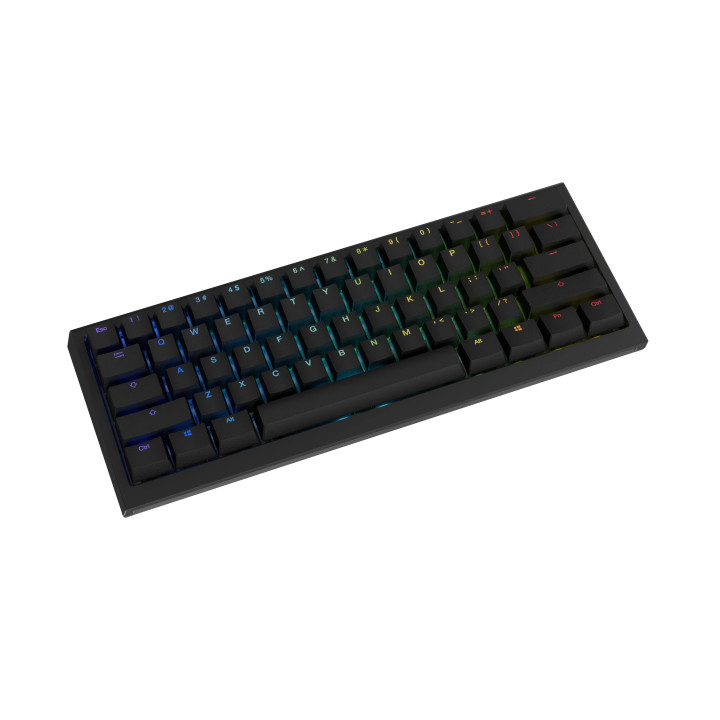 Професионална геймърска механична клавиатура Ducky One X Mini Wireless Black - Ducky AI Switches [Linear], Bluetooth - DKON2461AST3-DAUSPDOECL1AS1