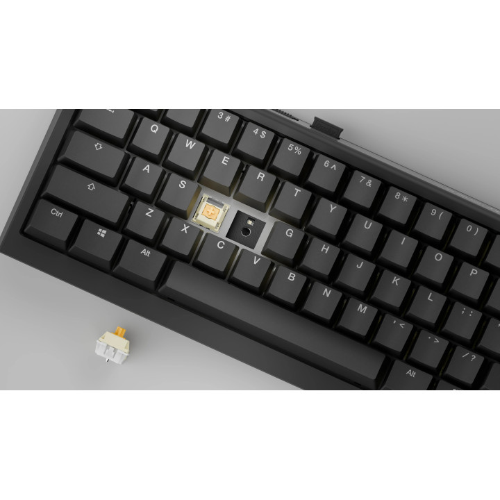 Професионална геймърска механична клавиатура Ducky One X Mini Wireless Black - Ducky AI Switches [Linear], Bluetooth - DKON2461AST3-DAUSPDOECL1AS1