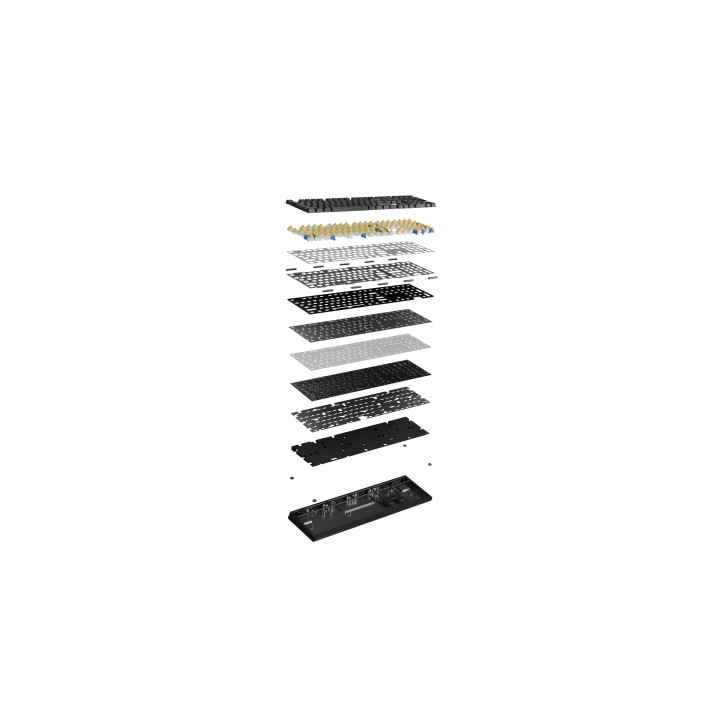 Професионална геймърска механична клавиатура Ducky One X Mini Wireless Black - Ducky AI Switches [Linear], Bluetooth - DKON2461AST3-DAUSPDOECL1AS1