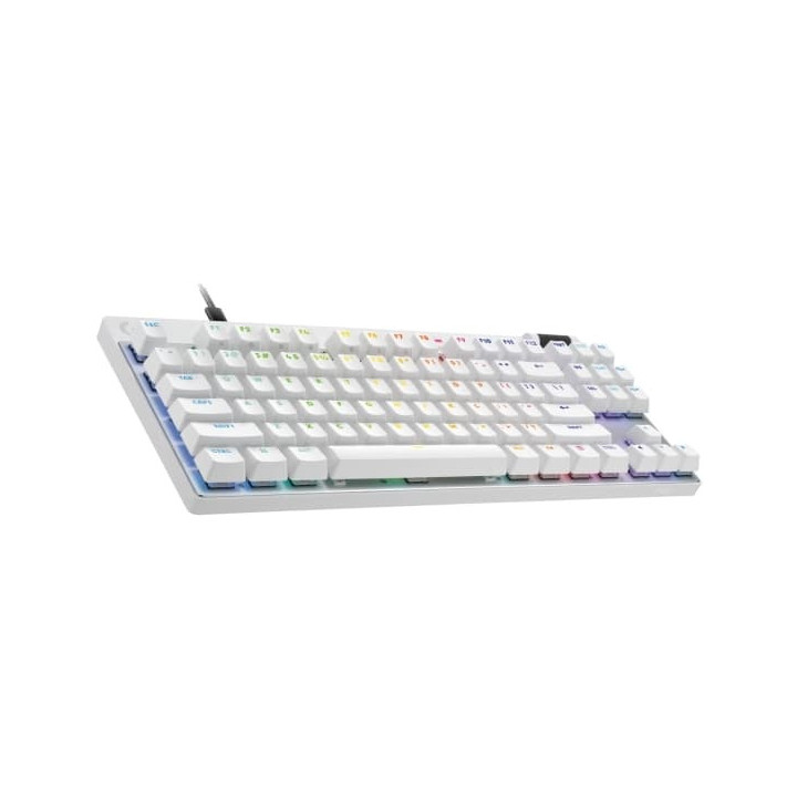 Геймърска механична клавиатура Logitech G Pro X Rapid TKL - White, magnetic-analog switch - 920-013242