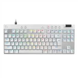 Геймърска механична клавиатура Logitech G Pro X Rapid TKL - White, magnetic-analog switch - 920-013242