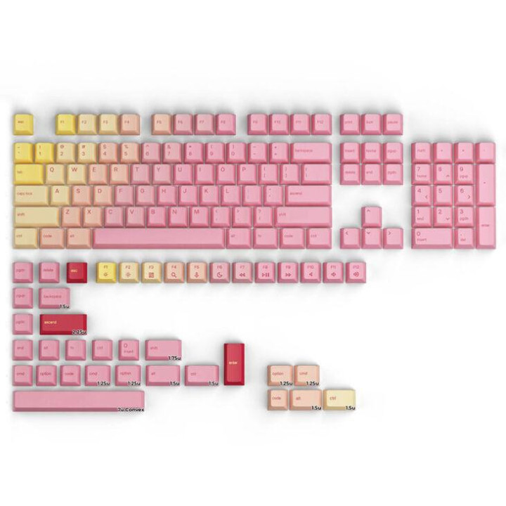 Капачки за механична клавиатура Glorious GPBT Keycaps - Pink Grapefruit - GLO-KC-GPBT-PG