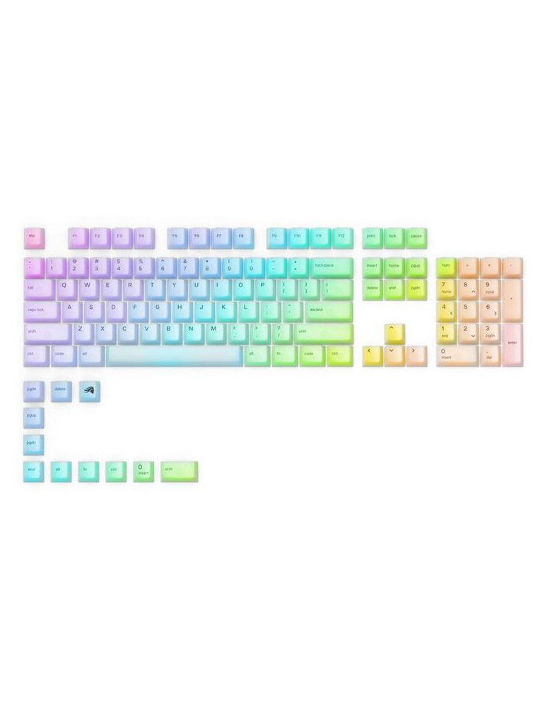 Капачки за механична клавиатура Glorious Polychroma RGB PBT 115-Keycaps, ANSI, US-Layout - GLO-KC-POLY-RGB