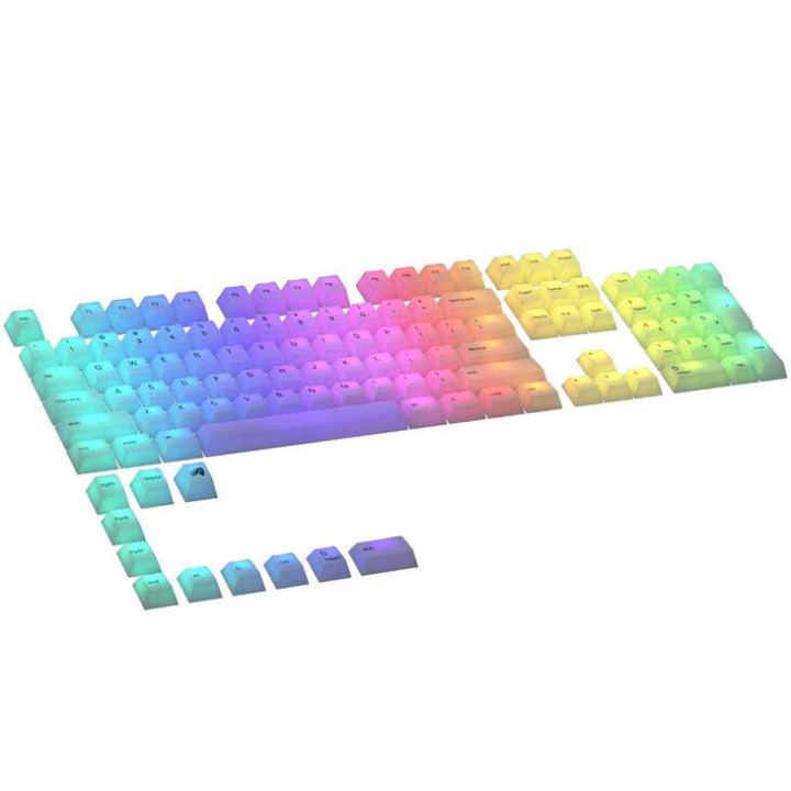 Капачки за механична клавиатура Glorious Polychroma RGB PBT 115-Keycaps, ANSI, US-Layout - GLO-KC-POLY-RGB