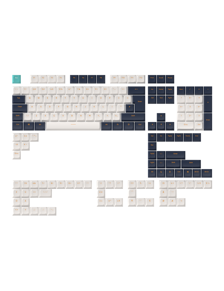 Капачки за механична клавиатура Dark Project - Navy Blue ANSI ; ISO - KS-1060