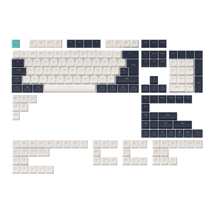 Капачки за механична клавиатура Dark Project - Navy Blue ANSI ; ISO - KS-1060