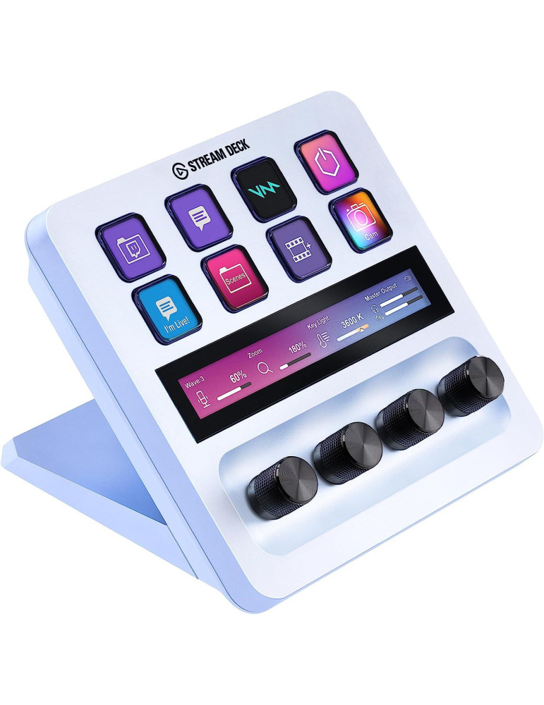 Контролер Elgato Stream Deck Plus - LCD Touch Panel White Edition - 10GBD9911