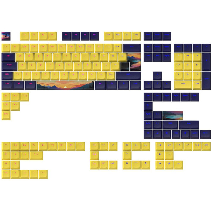 Капачки за механична клавиатура Dark Project - Sunset PBT - ANSI ; ISO - KS-1030