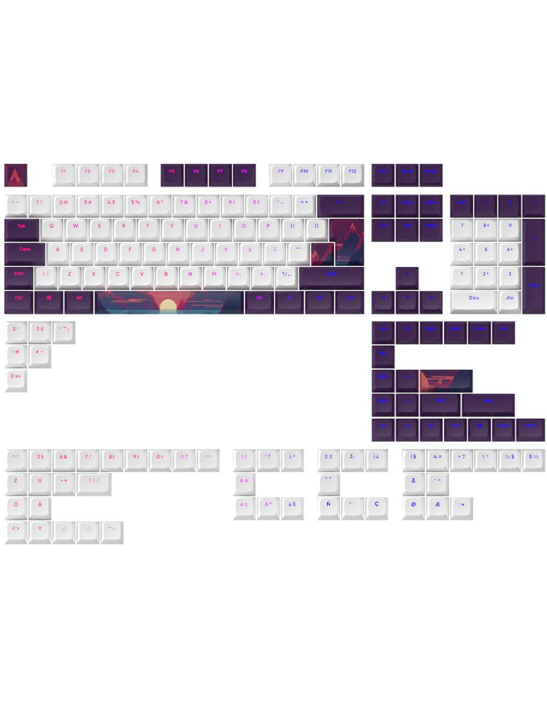 Капачки за механична клавиатура Dark Project - Sunrise PBT - ANSI ; ISO - KS-1020